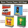 Erweicet Race Car Party Favors 84 PCS Mini Race Cars Keychains Slap Bracelet Stickers Straws Goody Treat Candy Bags for Kids Birthday Party Classroom Reward