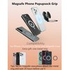 Mindsky Magnetic Phone Grip-Ultralight Aluminum Alloy 2024 New Double-Sided Magnetic Stand+pop airbag Ring 2-in-1 Compatible iPhone15ProMax/14/13/12series,Android,Tablet(Comes with 1 Magnetic Ring)
