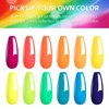 AIMEILI Neon Gel Nail Polish Set Summer Nails Gel Neon Orange Hot Pink Blue Yellow Green Purple Gel Polish 12 Colors Soak Off Led Gel Nail Kit Nails Nail Art Manicure Kit Set 23