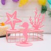 6Pcs/Pack Pink Mermaid Party Decoration DIY Felt Table Centerpiece Under The Sea Party Decorations for Ocean Theme Girl Little Mermaid Birthday Baby Shower Party Supplies