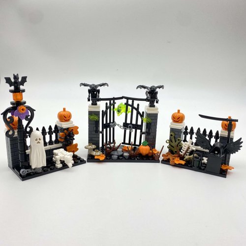 YIDING TOY Children's Halloween Building Block Toys, Pumpkin Graveyard Bats, Suitable for Halloween Parties, Gifts for Adults and Children, Stacking Building Blocks, Classroom prizes, Gifts
