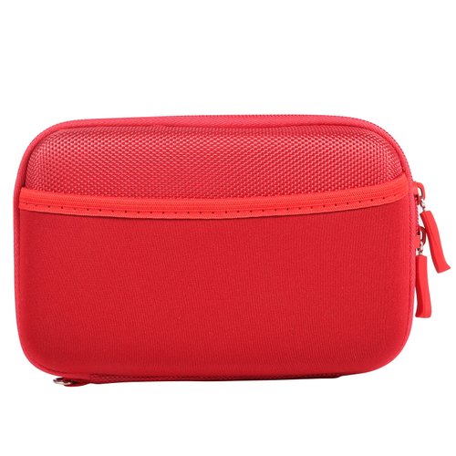 Nylon Hard Shell James Diabetes Compact Case for Glucose Meter Test Strips Lancing Device. (Red)