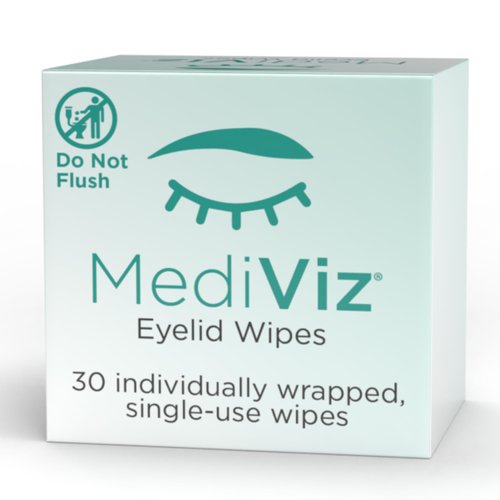 Mediviz Eyelid Cleanser Wipes – Gentle, Exfoliating, Hypoallergenic Eyelid Wipes – Cleansing Wipes for Itchy Eyes Helps Remove Lid Debris & Clear Crusted Matter – Eye Makeup Remover Wipes – (30 ct)