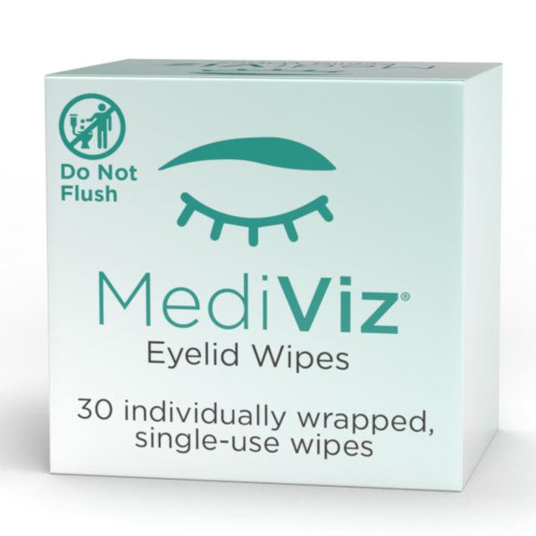 Mediviz Eyelid Cleanser Wipes – Gentle, Exfoliating, Hypoallergenic Eyelid Wipes – Cleansing Wipes for Itchy Eyes Helps Remove Lid Debris & Clear Crusted Matter – Eye Makeup Remover Wipes – (30 ct)
