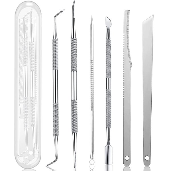 Ingrown Toenail Pedicure Tool Kit(7pcs), Nail Manicure Kit Stainless Steel Nail Care Treatment for Nail Correction Polish Pain Relief