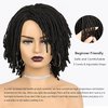 WIGNEE Short Dreadlock Wig Braided Wigs for Black Women Short Afro Dreadlock Wigs for Black Women And Men Loc Wigs Dreadlocks Crochet Hair for Black Women Daily Use