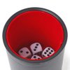 TUZAMA Felt Lined Professional Dice Cup - with 6 Dice Quiet for Yahtzee Game