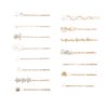Doromy 15 Packs Rhinestone Faux Pearl Wedding Hair Accessories - Elegant Golden Bobby Pins, Hollow Design Hair Clips and Barrettes for Women Girls