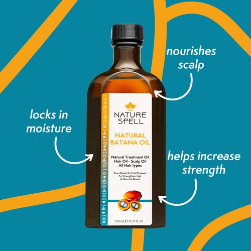 Nature Spell Batana Oil For Hair Growth, 100% Pure Cold Pressed Batana Oil From Honduras, Pre-Diluted Hair Growth Oil Suitable For All Hair Types, 5.07 Fl Oz