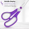 Scissors Bulk Set of 5-Pack, Niutop 8" Multipurpose Sharp Sewing Craft Fabric Scissors for Office Home High/Middle School Student Office Teacher Art Supplies, Soft Comfort-Grip Right/Left Handles