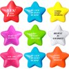 Motivational Stress Balls Quote Relief Ball Colorful Inspirational Foam Star Hand Exercise Toy Relieve Anxiety for Adults Girls Boys Party Favors(72 Pcs)