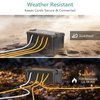 Waterproof Electrical Connection Box, Diivoo Outdoor Weatherproof Extension Cord Box, Enough Space 4 Cable Seal Entry, IPX4 Protect Power Strip, Timer Outlet Plug, Holiday Light Decoration, Black