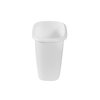 Rubbermaid Vanity Trash Can/Wastebasket, 1.5-Gallons/6-Quarts, White, Small Bathroom/Bedroom/Office Trash can, Fits under Desk/Sink