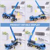 Toyvian Engineering Vehicle Mini Toy Train Tracks Train Toys Woody Toy Simulation Engineering Car Toy Telescopic Crane Truck Compatible Plastic
