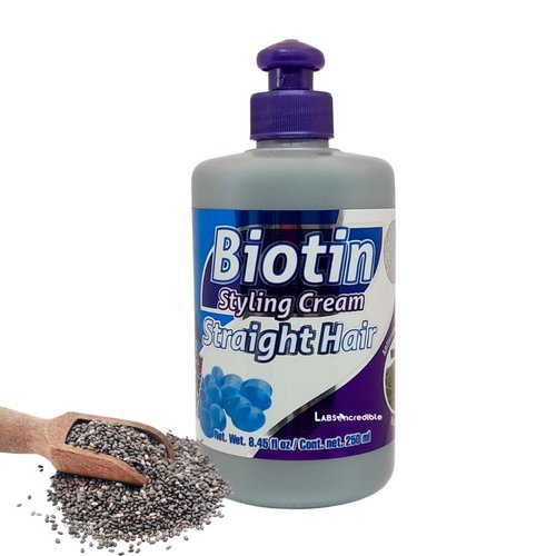LABS INCREDIBLE Biotin Styling Cream for Straight Hair – With Biotin & Essential Nutrients – Nutrition & Shine – 250ml (8.45 fl oz)
