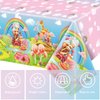ANFGANC 3 Pack Candyland Birthday Tablecloths Ice Cream Rainbow Cloud Table Covers Sweet Candy Party Table Decorations for Girls Boys Rectangle Plastic Baby Shower Table Supplies,51 x 86In
