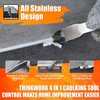 THINKWORK Caulking Tool Kit, 4 in 1 Caulk Remover Tool, Stainless Steel Caulk Tool for Kitchen Bathroom Window Sink Tile Joint, Silver