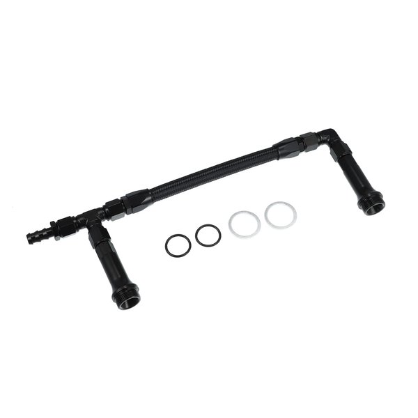 X AUTOHAUX 1 Set 6AN Dual Feed Fuel Line AN6 Braided Nylon Fuel Line Hose for Holley 4150 Based Carb