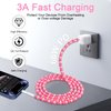 Coolden for iPhone Charger Cord 6.6 FT Charging Cable 66W iPhone Charger Fast Charging Stylish & Durable Beaded iPhone Charger Cable for iPhone 14 13 12 11 Pro Max XR XS Max iPad Pro/Air/Mini Pink