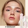 Erinde Liquid Highlighter Makeup, Face Highlighter Bronzer Makeup Stick, Natural Glossy Finish, Lightweight Blendable Silky Smooth Cream Face Illuminator Makeup, Cruelty-free, 01# MOONLIGHT