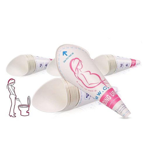 60 Pcs Disposable Portable Female Urination Device for Women, Female Urinal，Women Pee Cup Standing Up，Disposable Women Urinal for Women Female Pee Funnel，for Travel Camping Urinary Pee Cones