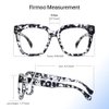 Firmoo Blue Light Blocking Glasses,Oversize Bagy Computer Eyeglasses, Classic Stylish Square Frame Eyewear for Women/Men (Pattern Frame)
