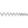 Performance Tool W452 10-Piece Metric Open End Crowfoot Wrench Set,Silver