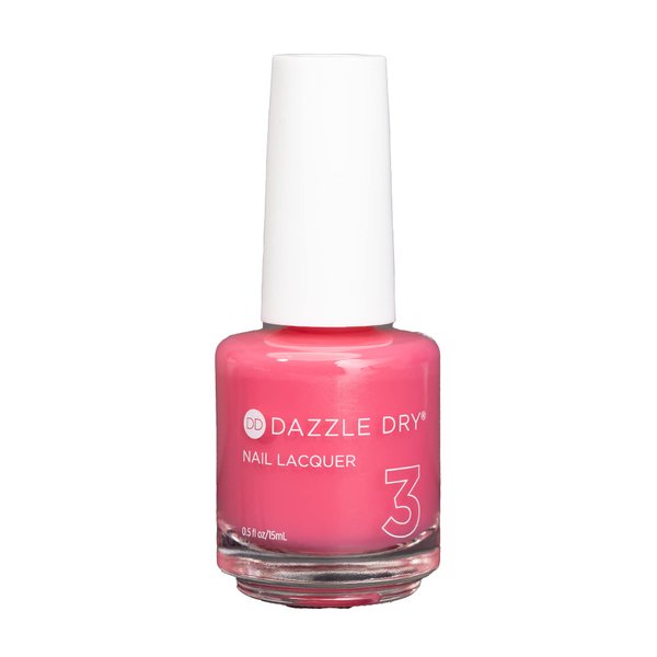 Dazzle Dry Nail Lacquer (Step 3) - Raspberry Crème - A light raspberry milkshake. Full coverage cream. (0.5 fl oz)