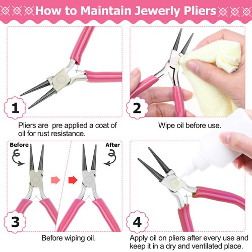 cridoz Jewelry Making Supplies, Jewelry Making Tools Kit with Jewelry Pliers, Beading Wire, Jewelry Beads and Charms Findings for Jewelry Necklace Earring Bracelet Making Repair