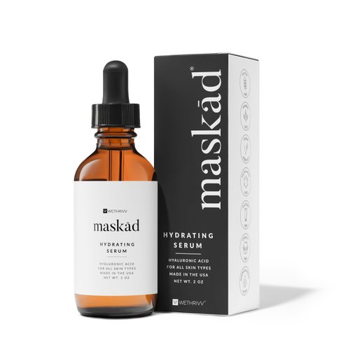 WeThrivv | MASKĀD Hyaluronic Acid Serum for Face | 2oz | Hydrating Serum to Moisturize Skin, Reduce Wrinkles & for Anti Aging | Skin Care | Purified Water and Sodium Hyaluronate