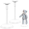 Gadpiparty 2Pcs Doll Support Stand Holder Portable Figures Doll Bear Toy Adjustable Organizer Display Rack Bracket Doll Holder Frame Rack Dolls Accessories (14-20cm, White)