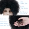 BECUS 8inch Afro Wig for Black men Short Kinky Curly 100% Human Hair Wigs for Black Men Short African American Male Afro Wig (Natural Spiral Black #1B)