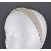 Beige cream velvet headband soft velour hair band accessory 1 inch wide plain classic basic style