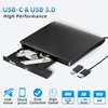 External DVD Drive USB 3.0 Type-C CD Burner Portable CD +/-RW Drive DVD Player for ROM Rewriter Burner Compatible with Laptop Desktop PC Windows MacBook Linux Mac OS