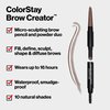 Revlon Eyebrow Pencil & Powder, ColorStay Brow Creator 2-in-1 Eye Makeup with Spoolie, Longwearing with Precision Tip, 615 Soft Black, 0.23 Oz