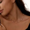 ASCOMY Dainty Pearl Necklace 14K Gold Plated Minimalist Trendy Gold Chain Link Necklaces Tiny Pearl Gold link Chain Jewelry Everyday Necklace for Women