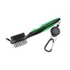 Yoport® Two Pack Golf Club Brush and Club Groove Cleaner 2 Ft Retractable Zip-line Aluminum Carabiner, Lightweight and Stylish, Ergonomic Design, Easily Attaches to Golf Bag (red+Green)