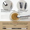 Eyebrow Pomade Kit, Microblading 2 Tip Liquid Eyebrow Pen, Eye brow Kit with Angled Spoolie Brush and PU Pouch for Travel (Medium Brown)