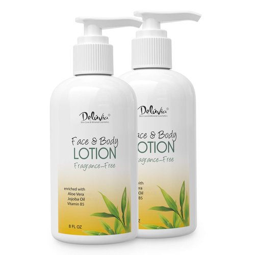 Deluvia Moisturizing Body Lotion &amp; Face Lotion, Organic Aloe Vera, Shea Butter, Organic Jojoba Oi...