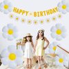 32pcs Daisy Flower Birthday Banner Balloons Decoration,Daisy Birthday Decorations，Daisy Flower Girls Boys Birthday Party Supplies