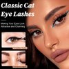 LoveOurHome 7 Pairs Faux Mink Fake Eyelashes Fluffy False Eyelashes Cat Eye Wispy Lashes Natural Look Lash Extension Eye Lashes 7-17mm 6D Volume Strips False Lashes with Tweezer for Women Teen Girls