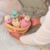 Cute Plushies for Emotional Support – Sundae Therapy Ice Cream Plush Set– Cute Plush Toy Gifts for Girlfriend - Food Plushies for All Ages - Funny Gifts for Women - Includes 5 Dolls & Carrying Basket