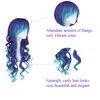 Long Curly Mermaid Costume Wig for Women Hair Unisex Adult Cosplay Wig Halloween Hair