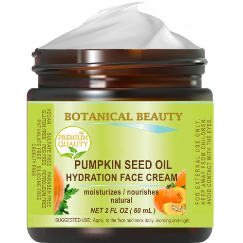 Botanical Beauty PUMPKIN SEED OIL Hydration Face Cream for NORMAL, DRY, SENSITIVE SKIN 2 Fl. oz - 60 ml Hydrating, Moisturizing, Nourishing, Smoothening, Softening