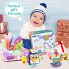 Babies Toys for 12 Months,Sensory Toys for Toddlers 1-3, 3 in 1 Activities Busy Cube,Pull String Teether and Baby Tissue Box Toy,Infant Toddlers Toy Gifts for 1 2 3 Year Old Boys Girls