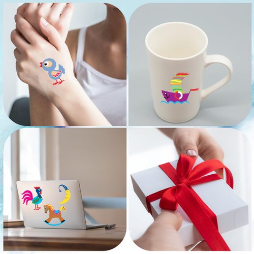 38pcs Temporary Tattoos for Kids, Birthday Party Favors Decorations Supplies, Kids Tattoos for Children Toddler Boys Girls, Goodies Bag Filler Classroom Game Rewards