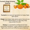 Turmeric Ginger and Honey Soap Bar Natural and Handmade Multi Bar Bundle | Gentle Cleanser for Face and Body | Help Fade Dark Marks (Turmeric 3 Bars)