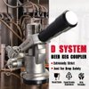 MRbrew All 304 Stainless Steel Keg Coupler, Commercial Sankey Kegerator D System Keg Tap Dispenser for I.D 5/16'' Draft Beer Line Gas Brewing Tubing with Check Valve Sealing Washer Hose Clamp