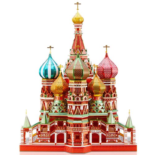 Piececool 3D Metal Puzzle Model Kits Saint Basil’s Cathedral Metal Building Kit for Adults, Brain Teaser DIY Metal Model Kits for Teens Man Woman Family-711 Pcs