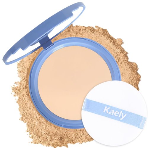 Kaely Oil Control Matte Perfection Face Pressed Powder, Matte Smooth Flawless Setting Powder Makeup, Polvo Compacto De Maquillaje, Waterproof Long Lasting, Cruelty Free, 0.35Oz (02 Natural Beige)